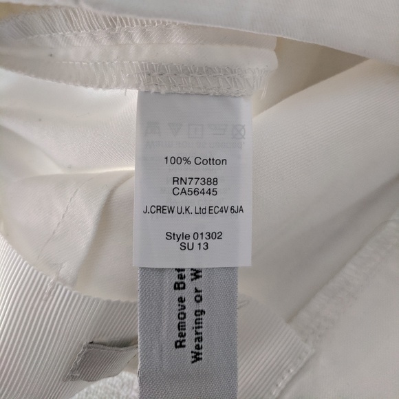 J Crew White & Black Cotton Back Zip Skirt Size 00 - Picture 6 of 7